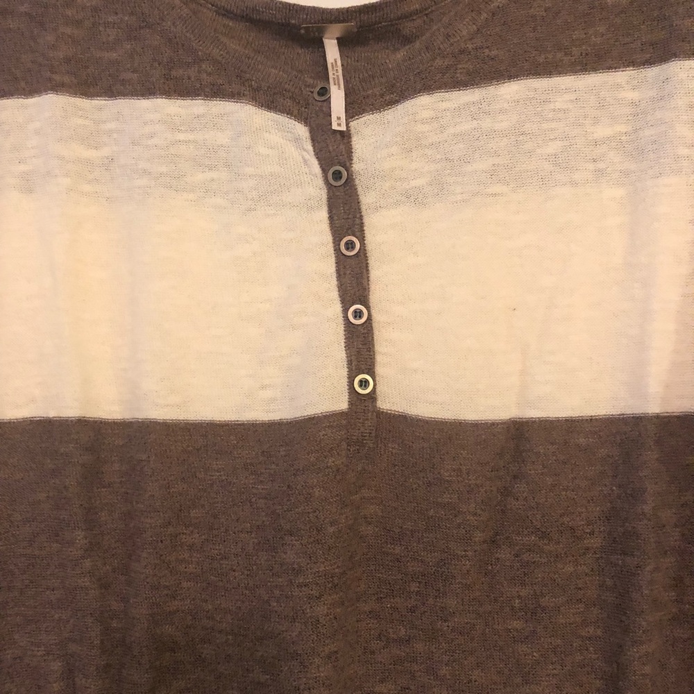 Free People Oversized Knit Henley Sz M - Picture 3 of 3